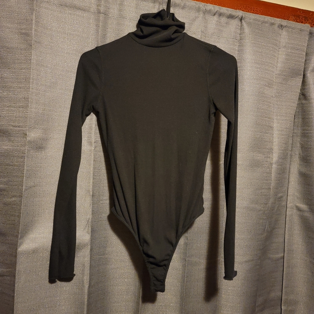 Free People, black, turtle neck bodysuit